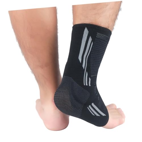 KOMBIUDA Sports Ankle Brace for Men/women Reinforced Support Sleeve for Ankle Sprain Prevention Breathable Ankle Support Sleeve Basketball Running Cycling (size Xl Grey)