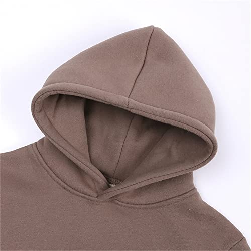 Toddler Thicken Hooded Pullover Sweatshirts Girls Boys Basic Solid Casual Fleece Tops Long Sleeve Fall Winter Warm Teens Tops3