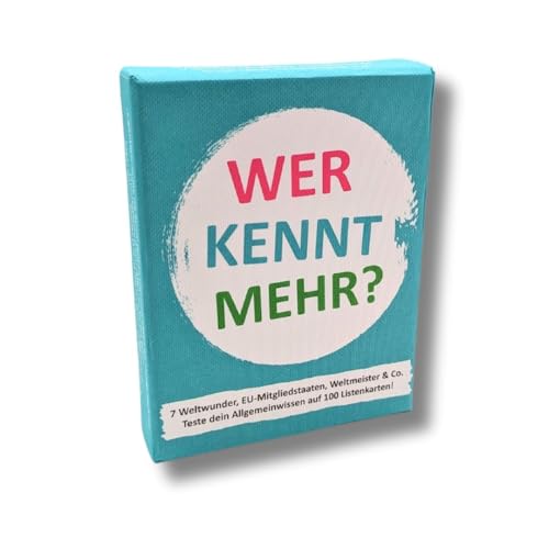 Listenwissen Wer kennt mehr I Teste Dein Allgemeinwissen in 100 Listen I für Erwachsene I Gesellschaftsspiele I Kartenspiele I Wissensspiele I Familienspiele (Classic Edition)