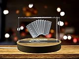 Chromatic Accordion 3D Engraved Crystal 3D Engraved Crystal Keepsake/Gift/Decor/Collectible/Souvenir (Large)
