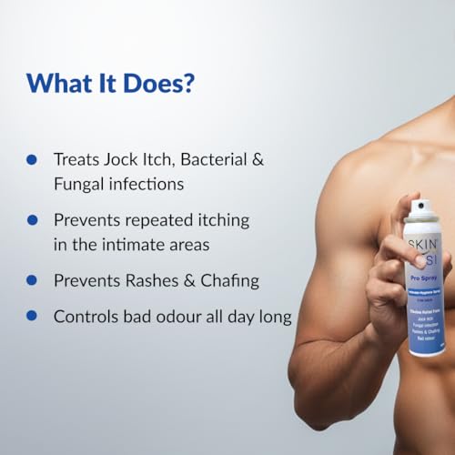 Image of Skineasi Pro Spray for Men | Jock Itch & Fungal Infection Relief Spray | Anti Chafing, Groin Rash & Itching Protection | Intimate Hygiene & Odour Control | Quick Dry Silicone Formula | 30ml