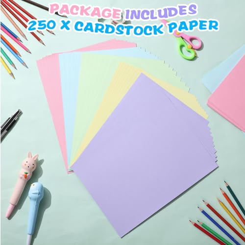 Snapklik.com : 250 Sheets Colored Cardstock Bulk 8.3 X 11.7 Inches ...