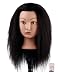Kalyx Cosmetology Afro Mannequin Head with Hair for Braiding Cornrow or Practice Sew in on Hair Doll Head Manikins Hair Training Head