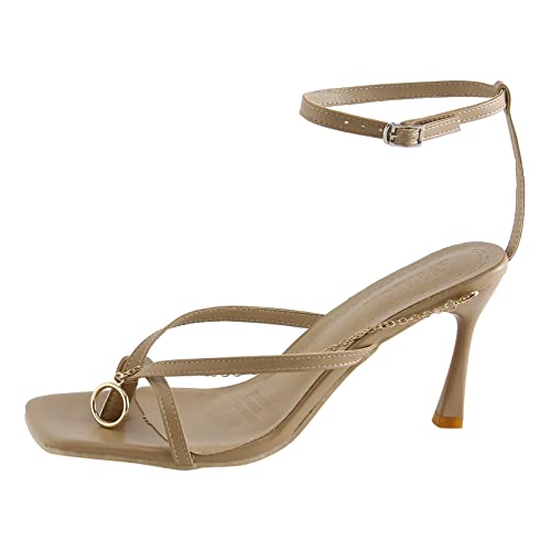 Sandalias Mujer Tacon Fino de Vestir Sandalias Verano Elegantes con Cordones Sandalia Fiesta Sexy Plataforma Tacones Comodas Dorada Brillo Romanas sandalia Punta Abierta Para Pole Dance Baile Ofertas