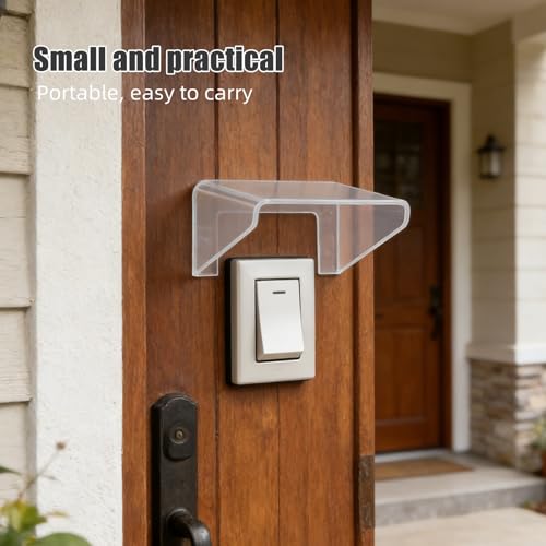 Cubierta plástica resistente para interruptor con visera transparente contra salpicaduras 6