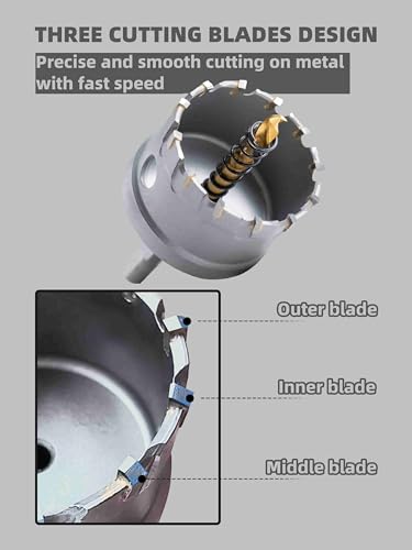 Image of HIGHFIRE 20pcs Carbide Hole Saw Kit with Case, Carbide Tipped Hole Cutter with Pilot Drill bit for Stainless Steel, Iron, Aluminum, Alloy, Plastic
