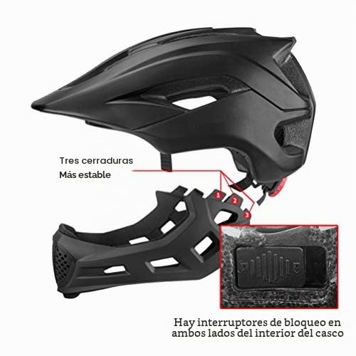Casco para niños, casco de bicicleta de cara completa, casco de ciclismo para patinaje, MTB, BMX