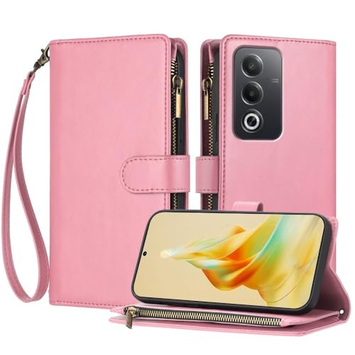 Étui Oppo A60 4G rose pour ranger vos cartes et protéger votre écran cassé