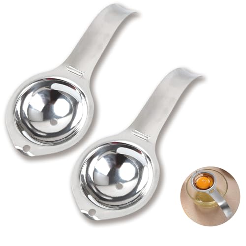 Anseom Separador de Huevos, 2 Pcs Separador de Clara de Yema de Huevo Separador de Clara de Huevo para Utensilios de Cocina para Hornear Herramienta para Hornear de Cocina