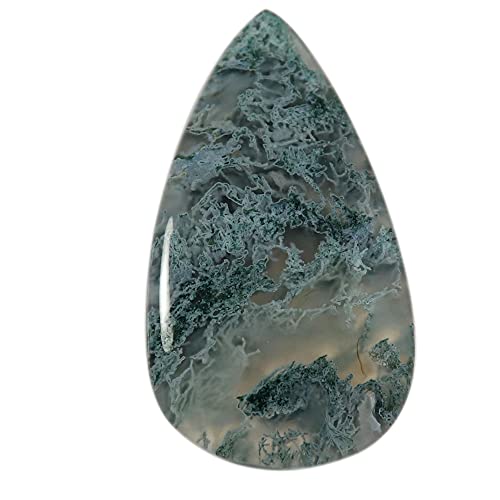 Agate mousse forestière véritable de 37,4 carats, une splendeur naturelle