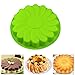 Grande 3D fiore rotondo a forma di stampo per torte in silicone antiaderente Fai Da Te Facile Da Pulire Adatto A Forno Microonde E Lavastoviglie Per Fare Torte Crostate E Gelatine Ø 23.5*3.7cm verde