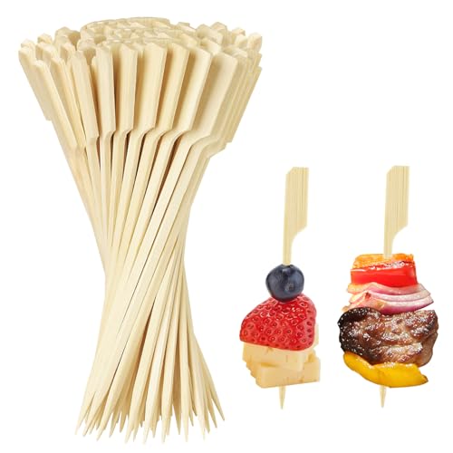 100 brochetas para aperitivos, 9 cm, pinchos de cóctel para aperitivos, queso, uvas, palillos de madera para cócteles, aperitivos, sándwich, barbacoa