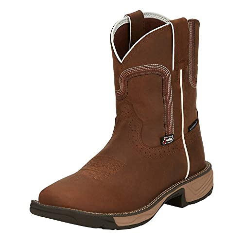 Justin Womens Rush Square Toe Boots 9 B Brown