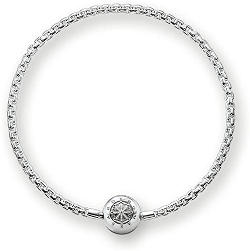 Thomas Sabo Damen Herren-Armband Karma Beads 925 Sterling Silber KA0001-001-12- , Länge -L20 - Silber