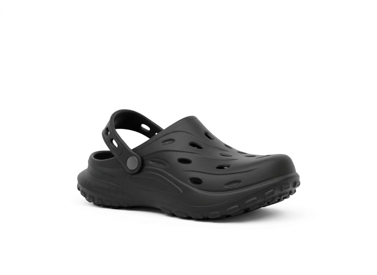 aerostyle Comfortable Clogs, Sandals with Adjustable Back Strap for Men | Black-picture-11