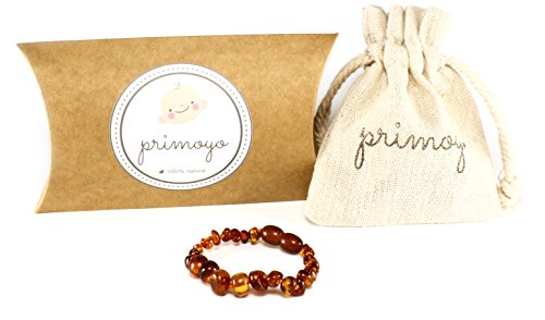 Preisvergleich Produktbild primoyo Bernstein Armband / Fußkettchen (Cognac) Länge 14 cm Baltischer Bernstein 100% Handarbeit EIN tolles Geschenk!