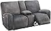 XVBVS 8-teilige Bezüge für Liegesofas, Samt-Liegesofa-Bezüge mit Mittelkonsole, Stretch-2-Sitzer-Liegesofa-Bezüge für Wohnzimmer (Color : Grey)