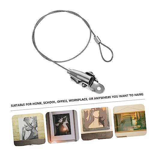 Image of 2Pcs Adjustable Picture Hanging Wire Kit with Hooks Heavy Duty Display Hanger for Paintings Photos Mirrors Rope