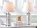 SAFAVIEH Lighting Collection Diana Nautical Coastal Beach House Ivory Shell 22-inch Bedroom Living Room Home Office Desk Nightstand Table Lamp Set of 2 (LED Bulbs Included)