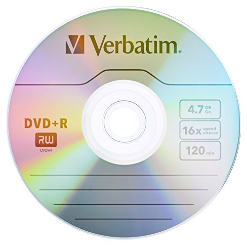 Verbatim Dvd+R Blank Discs Azo Dye 4.7Gb 16X Recordable Disc - 50 Discs Spindle #TOP1