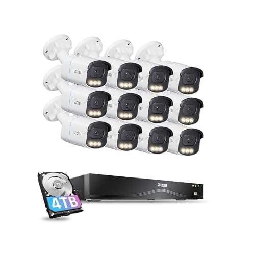 ZOSI 4K 16CH PoE Security System - 12x3K Color Night Vision