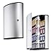 Durable Wall Mounted Secure Key Cabinet with Keyed Lock, Holds 72 Key Tags, 11-3/4 x 4-5/8 x 15-3/4 Inches, Brushed Aluminum (195523)