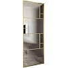 Room Divider, Carbon Steel Privacy Screen, Freestanding Tempered Glass Panel Partition for Balcony Garden Office EntranceGold-C,80x180cm