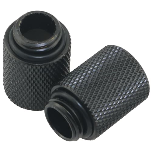 FMHXG 2 raccordi di prolunga per raffreddamento ad acqua G1/4 con guarnizione in gomma ad anello maschio e femmina, raccordi di espansione a 2 punti per CPU sistema di raffreddamento ad acqua CPU CPU