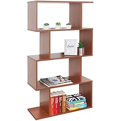 Estanteria Finnby RICOO Estanteria Salon 129 x 70 x 25 cm WM071-ER Estante librería de Suelo Roble marrón rústico