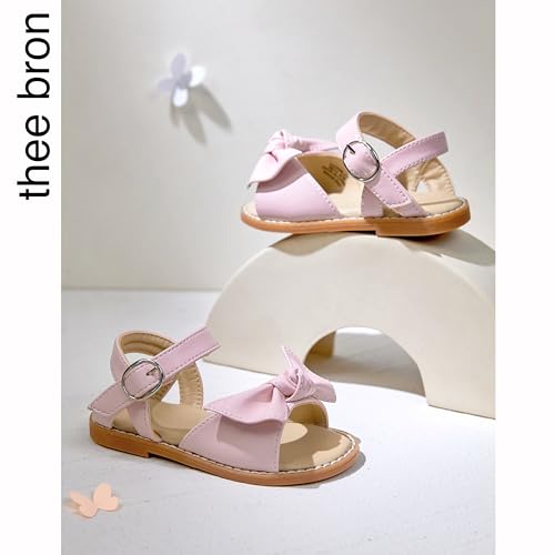 Image of THEE BRON Girls Pink Sandals Toddler Summer Dress Shoes(AA398 Toddler,Pink /7M)