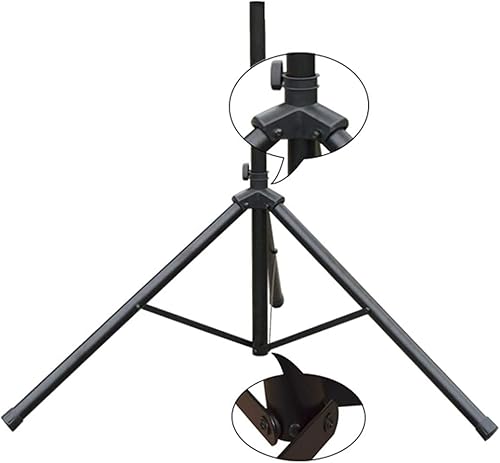 Miniatura 2 de Soporte para diana de dardos negro, unisex, soporte portátil para trípode de viaje, móvil y ajustable en altura, trípode plegable para TV y altavoz,