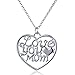 MagicW Gifts for Mom Women Love You Mom Heart Pendant Necklace Mom Gifts Charm Fashion Chain Necklace Gifts for Mom from Son Daugter Mother's Day Gifts