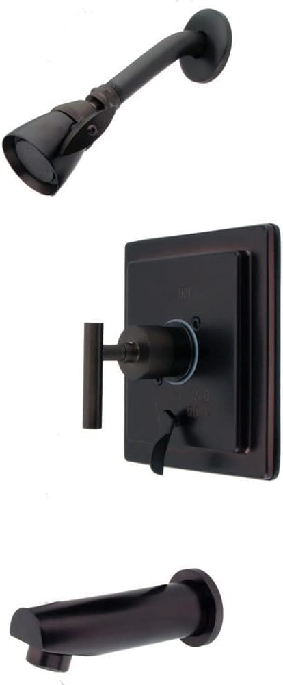 Kingston Brass KB86550CML Manhattan Single-Handle Pressure Balanced Tub and Shower Faucet in Oil Rubbed Bronze