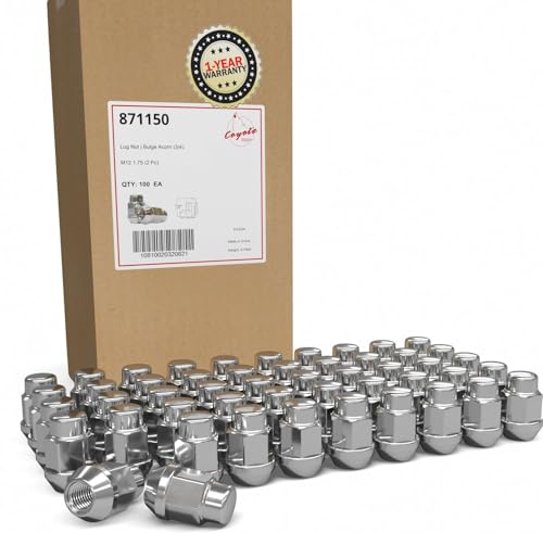 100 pièces écrous M12x1.75 35mm chrome pour Ford F150