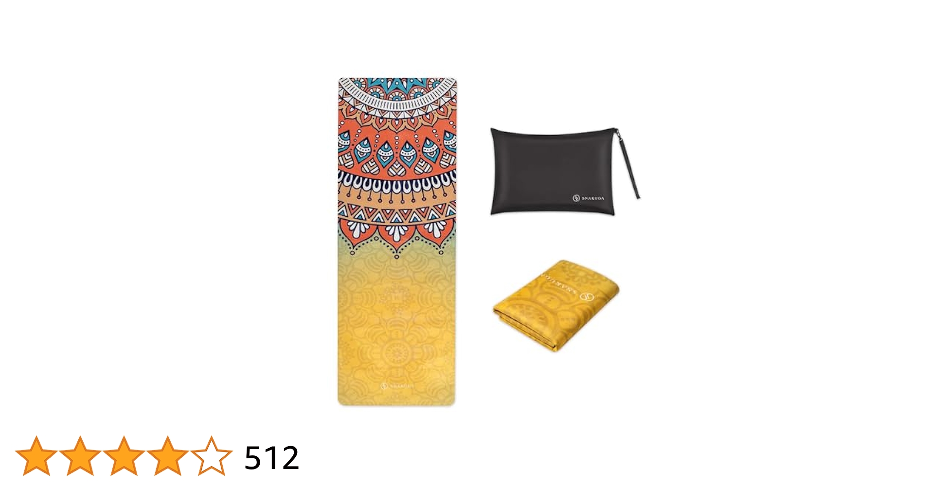 Amazon.com : SNAKUGA Travel Yoga Mat, Non Slip Exercise