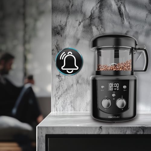 Cecotec Torréfacteur de Café en Grains Électrique Roaster Booster. 1400W, Torréfaction Automatique ou Manuelle, Torréfaction Homogène, Capacité de 100-150g, Temps Réglable 8-15 minutes.