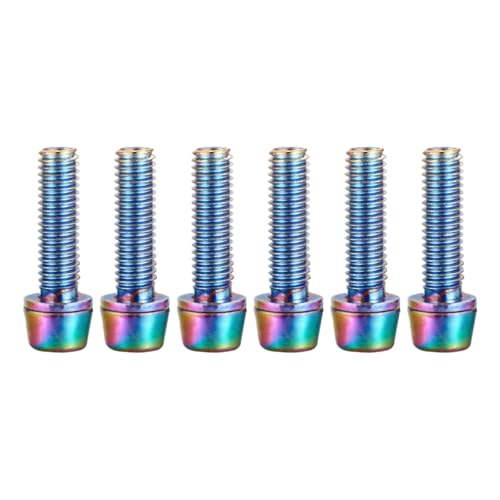 6LOTSロードバイクディスクブレーキローター固定ネジ自転車ハンドルマウンテンスチールスチールステム