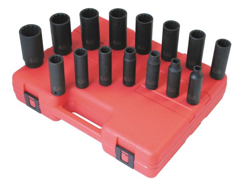 Sunex 2670 15Piece 1/2" Drive Deep SAE 12 Pt. Impact Socket Set
