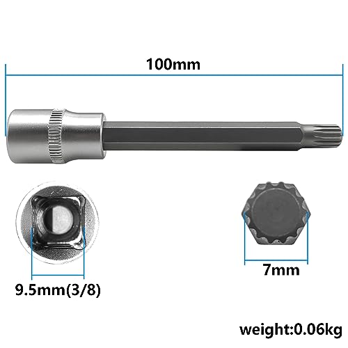 Image of Shkalacar DSG Gearbox Clutch Motor Electromechanical Unit Unlocking Tool Replacement for Ford Benz, Unit Unlocking Tool 2 Ends 9.5mm /3 /8 7mm Hardness S2 Alloy Steel Tool