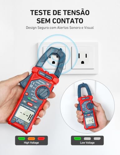 AstroAI Digital Clamp Meter Multimeter 2000 Counts Amp Voltage Tester Auto-ranging with AC/DC Voltage, AC Current, Resistance, Capacitance, Continuity, Live Wire Test, NCV, Blue - Image 4