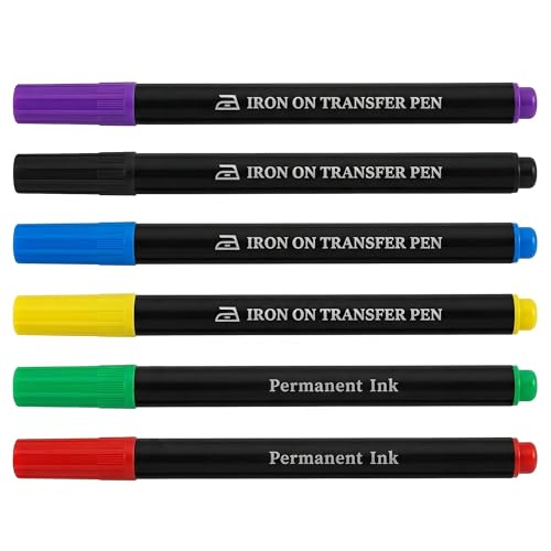 ibotti Iron On Transfer Pens, Embroidery Transfer Pen, 6 Pac...