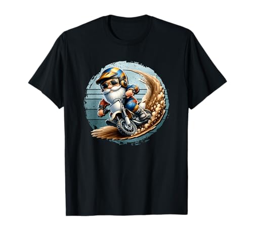 Vintage Motocross Dirt Bike Dad Graphic For Men Retro Sunset Camiseta