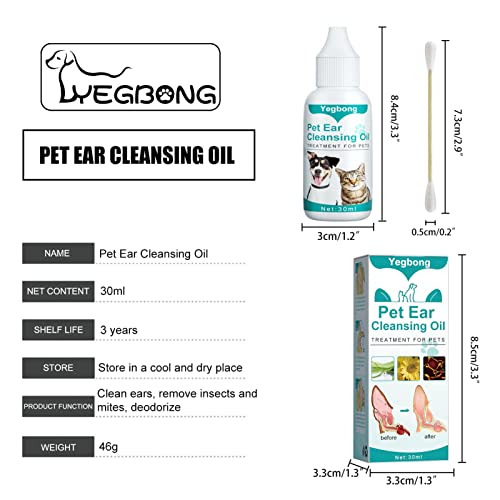 5 Pcs orelha cachorro | Óleo limpeza ouvido para animais estimação | Óleo limpeza suave para cães e