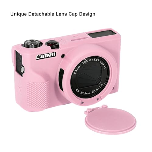 Funda de silicona para Canon PowerShot G7X Mark III color rosa miniatura 3