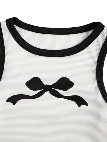 SHENHE Girl's Crew Neck Bow Print Graphic Tank Color Block Sleeveless Cute Summer Top3
