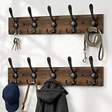 Perchero de pared de madera resistente, organizador de entrada que ahorra espacio para