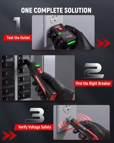 Image of KAIWEETS Circuit Breaker Finder Kit with Voltage Tester for Circuit Tracer