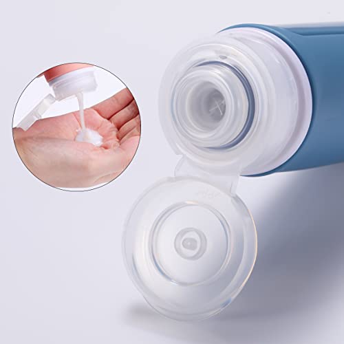 4 Pack Silicone Travel Bottles,3Oz Leak Proof Liquid Squeezable Refillable Portable Travel Accessories/Cosmetic Containers,Bpa Free,Travel Size Bottles For Toiletries Shampoo Conditioner Lotion #TOP3