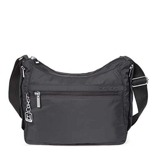 Hedgren Harper's S, Shoulder or Crossbody Bag with RFID Blocking Pouch, Tablet Pocket and Adjustable Shoulder Strap, 11.4 x 3.3 x 9.4 Inches, Womens, Black