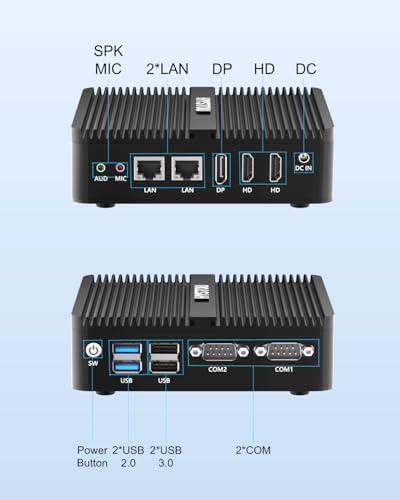 Image of HYSTOU Fanless Mini PC N100 32GB DDR4 512GB SSD Pre-Installed win11pro pc